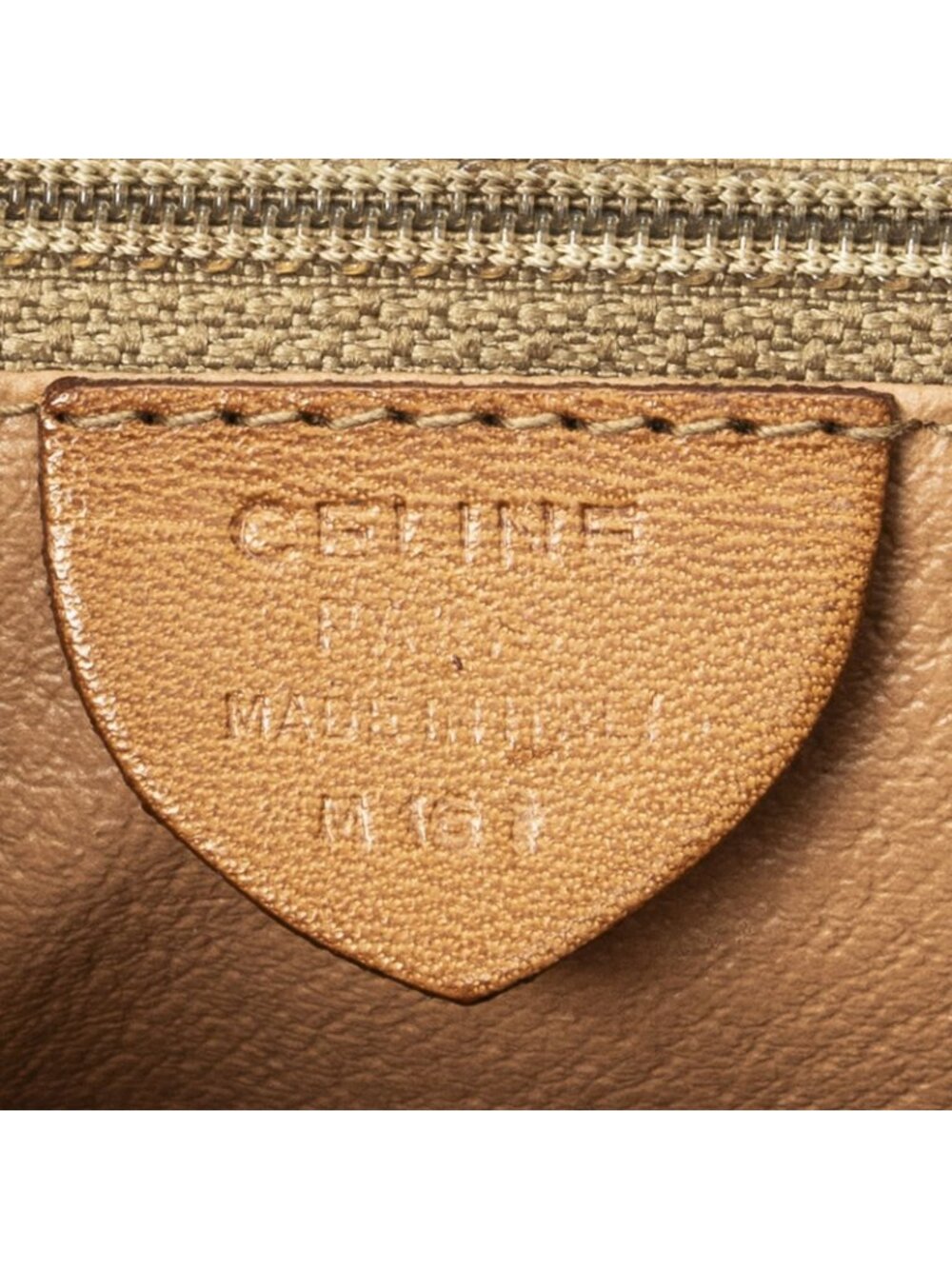 Celine Drawstring Flap Backpack Beige Brown Macadam Canvas - Picture 10 of 10